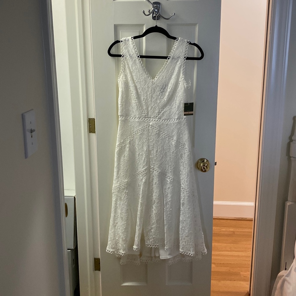 Taylor White Lace Dress Size 2